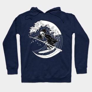 Blackcraft Grim Reaper Surfing Great Wave Hoodie